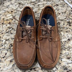 EUC Timberland Men's Tan Leather Earthkeepers Boat Shoes